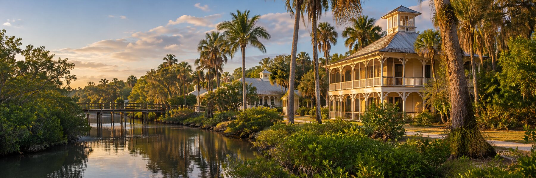 Historic Koreshan setting in Estero, Florida