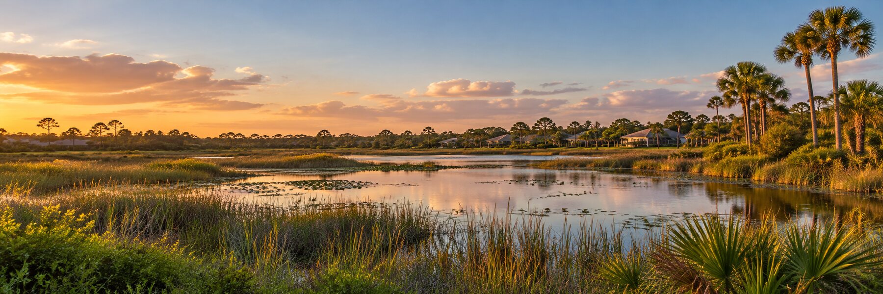 Harns Marsh landscape in Lehigh Acres, Florida